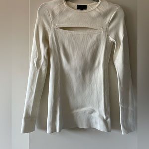 White Cut Out Sweater